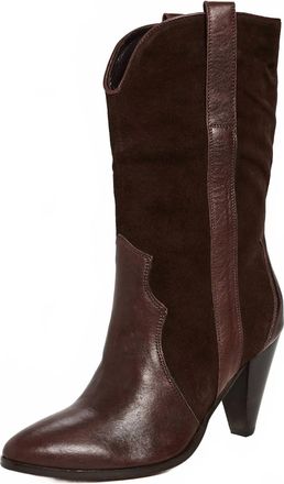 Free People Womens Feather Heel Boots In Chocolate Suede