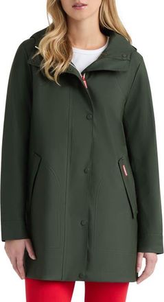 Hunter Acacia Waterproof Rubberized Rain Jacket in Hunter Green at Nordstrom, Size Medium