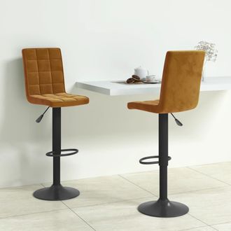 vidaXL Taburetes De Cocina 2 Unidades Terciopelo Marr&oacute;n Vidaxl