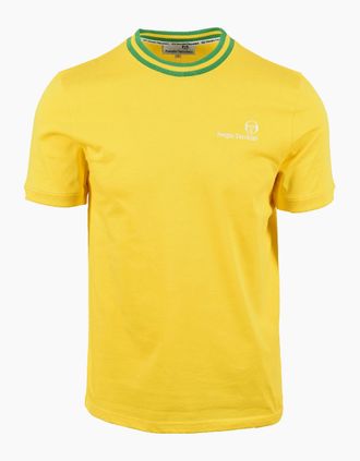 Sergio Tacchini Mens SERGIO TACCHINI RAINER T-SHIRT CYBER YELLOW/FERN GREEN - Size: 38