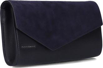 Peter Kaiser Tassen, Dames, Blauw, ONE Size, Leer, Elegante Blauwe Clutch Model