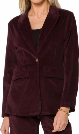 Velvet Heart Patty Blazer In Deep Plum