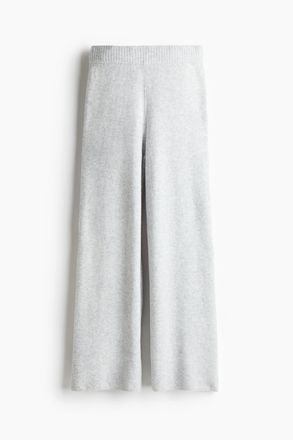 H&M Feinstrickhose - Hellgraumeliert