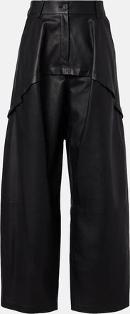 Loewe Paneled leather wide-leg pants