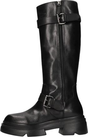 Emanuelle Vee Hero 809-13 Hoge Laars - Dames - Hoge Laarzen - Zwart - 39 EU - Leer - Schoenen