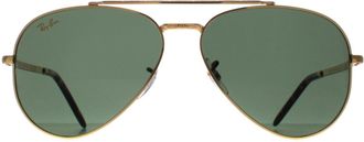 Ray-Ban Aviator Polished Gold Green RB3625 New Aviator