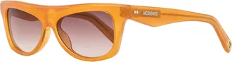 Jacquemus Unisex Rectagular Pina Sunglasses JAC58S 003 Milky Amber 55mm
