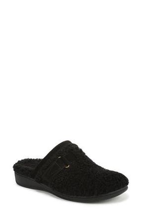 Vionic Izzy Faux Shearling Clog in Black at Nordstrom Rack, Size 6