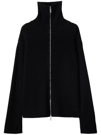 Burberry Ribgebreid vest - Zwart