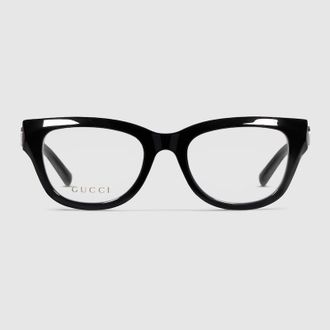 Gucci Geometric Optical Frame, Black