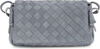 Bottega Veneta Womens Shoulder Bag Notturno Calf Leather Cloudy Indigo-Grey Mix Indigo/grey