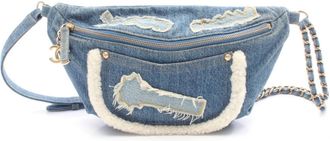 Chanel Blue White Denim Fanny Pack (Pre-Owned)