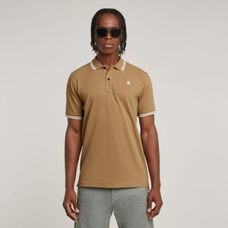 G-Star Dunda Slim Stripe Polo - Beige - Heren