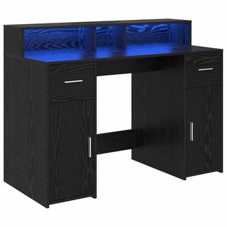 Berkfield Home Desk Black Oak 120x55x91 cm Engineered Wood | Size: 120 x 55 x 91 cm