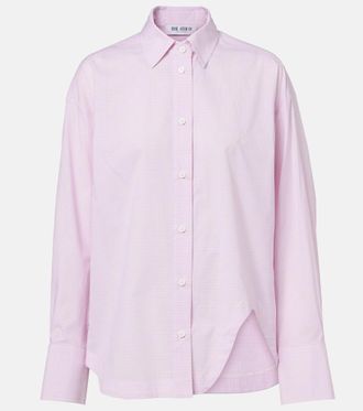 The Attico Diana oversized checked cotton shirt