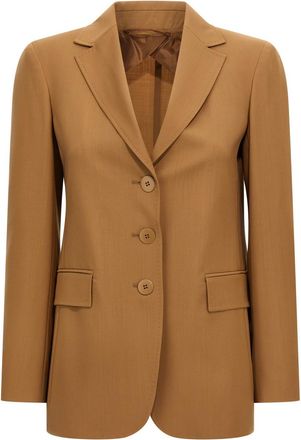 Max Mara Brown Notched Lapel Blazer