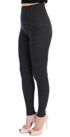 Dolce & Gabbana Womens Gray Wool Stretch Tights Clothing