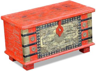 Berkfield Home Storage Chest Red Mango Wood 80x40x45 cm | Size: 80 x 40 x 45 cm
