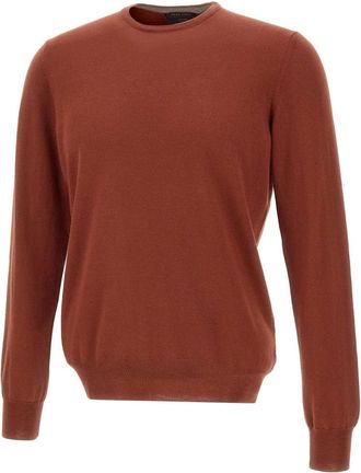 Gran Sasso Truien & Vesten, Heren, Bruin, XL, Wol, Extra Merino wollen trui