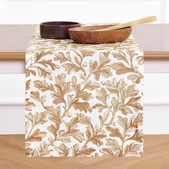 Solino Home Linen Table Runner for Dining Table, Holiday and Everyday Table Decor - Fallen Leaves in Autumn at Nordstrom, Size Xx-Large