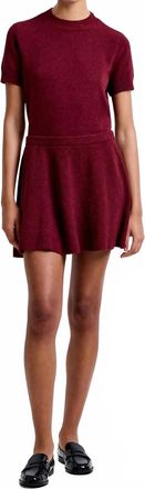 French Connection Vhari Knit Skirt In Cabernet