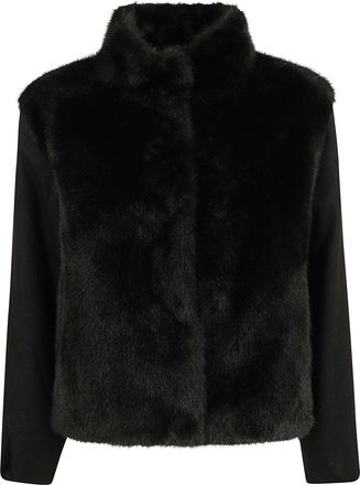 Herno Short Faux Fur And Silk-Cashmere Blend Jacket