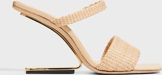 Cult Gaia Rene Woven Cantilevered Heel Sandals