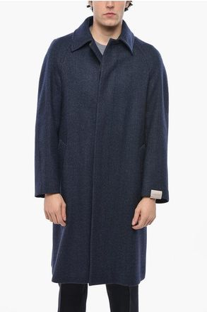 Corneliani Cappotto in Lana Vergine con Abbottonatura a Scomparsa taglia 50
