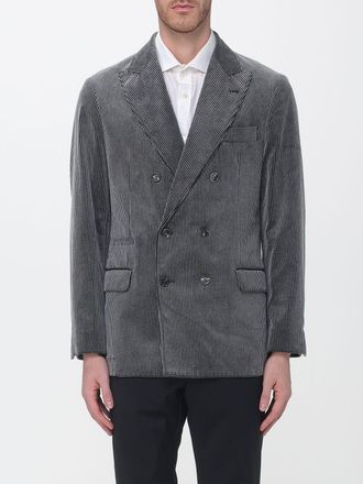 Brunello Cucinelli Blazer doppiopetto gessato in cotone con revers classici