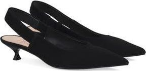 AGL Lenor Slingback Pointed Toe Kitten Heel Pump in Nero-Nero at Nordstrom Rack, Size 6Us / 36Eu