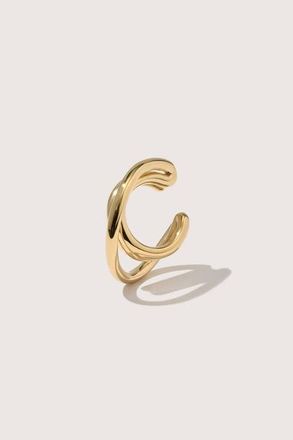 Otiumberg 14kt Gold Vermeil Loom Ear Cuff in Yellow Toned Gold at Nordstrom