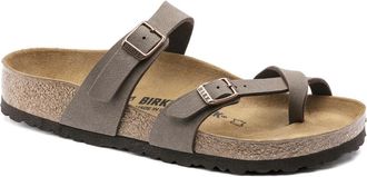 Birkenstock Mayari Birko-Flor Nubuck Slippers - Dames - Sandalen - Grijs - 41 EU - Schoenen