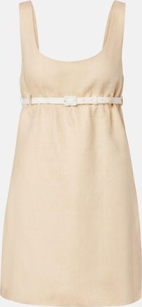 Poss&eacute; Pamela belted linen minidress