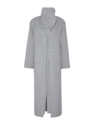 Sportmax Double-Breasted Virgin Wool Coat