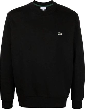 Lacoste Mens Sweatshirt SH9608 Black Round Neck Organic Cotton Classic Fit AI23 5