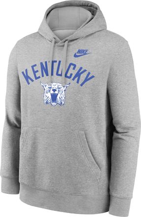 Nike Kentucky Legacy Arch Club Nike Mens College Pullover Hoodie in Grey | NKDK06GUKV-N9R