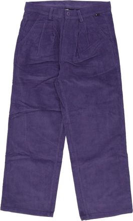 The Hundreds Lange Fluweel Pantalon - Heren - Wijde Broeken - Paars - W36 - Katoen - Broeken