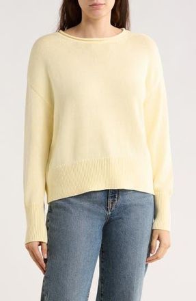 CeCe by Cynthia Steffe Crewneck Sweater in Cream Yellow at Nordstrom Rack, Size X-Large