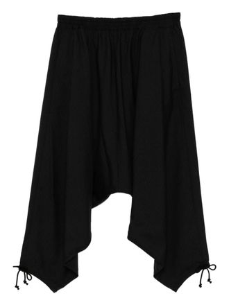 Junya Watanabe striped drop-crotch trousers - Black