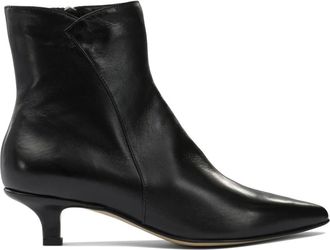 Pomme Dor Heeled Boots, female, Black, 4 UK, Black Leather Ankle Boots Stylish Model