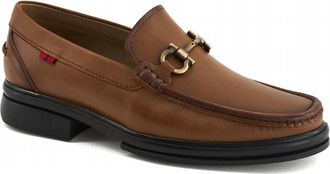 Andrea Mens Horsebit Buckle Leather Loafer In Brown