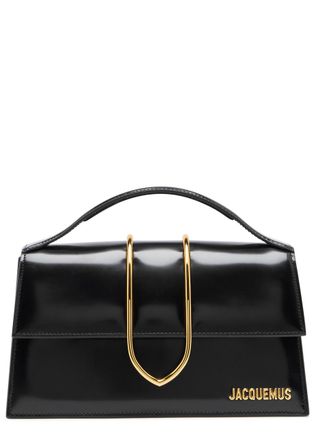 Jacquemus Le Grand Bambino Glossed Leather top Handle bag - Black - One Size