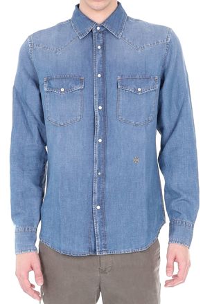Jacob Cohen Texas Cotton-Linen Western Denim Shirt