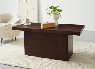 LeGer Home by Lena Gercke Couchtisch »Elfrieda« Massivholz Akazie, lackiert, 120x60cm, Säulenoptik