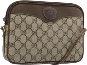 Gucci Pre-owned Cross Body Bags, female, Beige, Size: ONE SIZE Pre-owned Vintage Shoulder Bag
