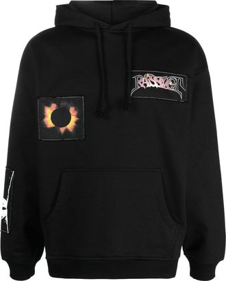 Rassvet Rassvet drawstring cotton hoodie - men - Cotton - S - Black