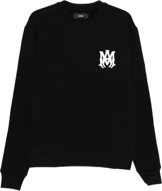 Amiri Sweater met logo detail en ronde hals - Zwart