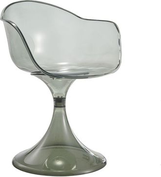 Siediti Fuori e Dentro Set de 2 sillas de dise&ntilde;o en policarbonato transparente ahumado