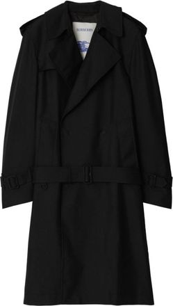 Burberry Silk Blend Double-Breasted Trench Coat, Brand Size 12 (US Size 10)