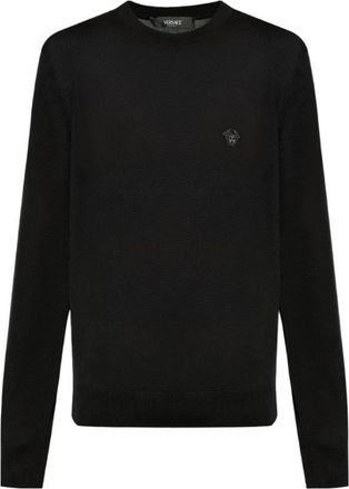 Versace Embroidered Medusa Wool-Blend Sweater